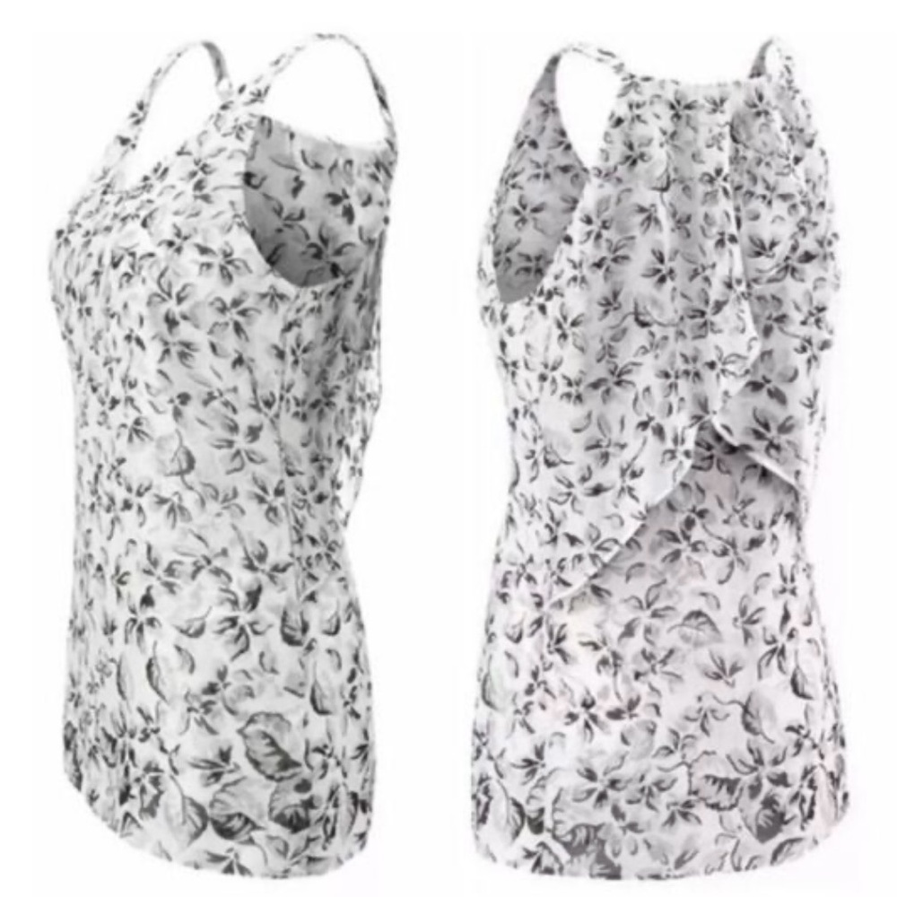 CAbi Terrace Cami, Black, White & Gray, Size S